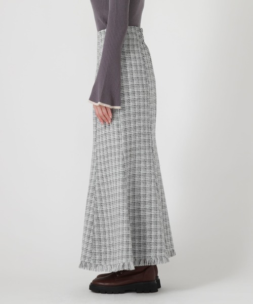 archives（アルシーヴ）の「ツイードフリンジマーメイドスカート（スカート・レディース・チャコールグレー/アイボリー/ブラック・MEDIUM）」の21枚目の写真