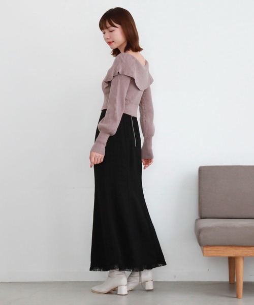 archives（アルシーヴ）の「ツイードフリンジマーメイドスカート（スカート・レディース・チャコールグレー/アイボリー/ブラック・MEDIUM）」の19枚目の写真