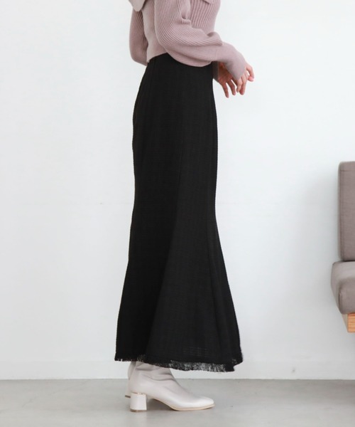 archives（アルシーヴ）の「ツイードフリンジマーメイドスカート（スカート・レディース・チャコールグレー/アイボリー/ブラック・MEDIUM）」の13枚目の写真