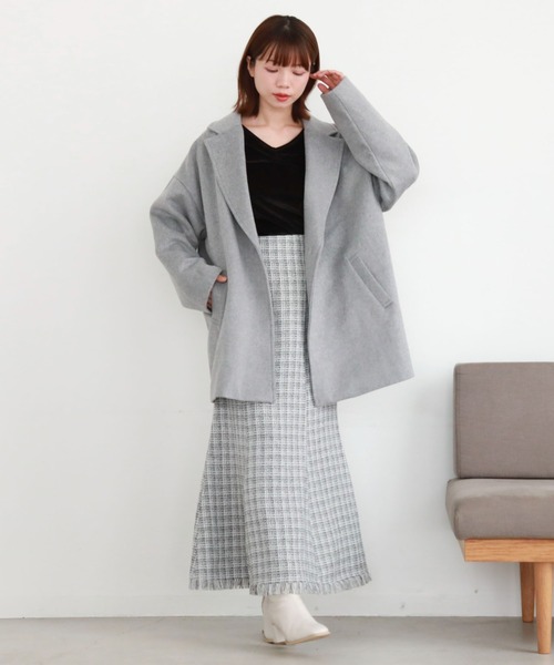 archives（アルシーヴ）の「ツイードフリンジマーメイドスカート（スカート・レディース・チャコールグレー/アイボリー/ブラック・MEDIUM）」の10枚目の写真