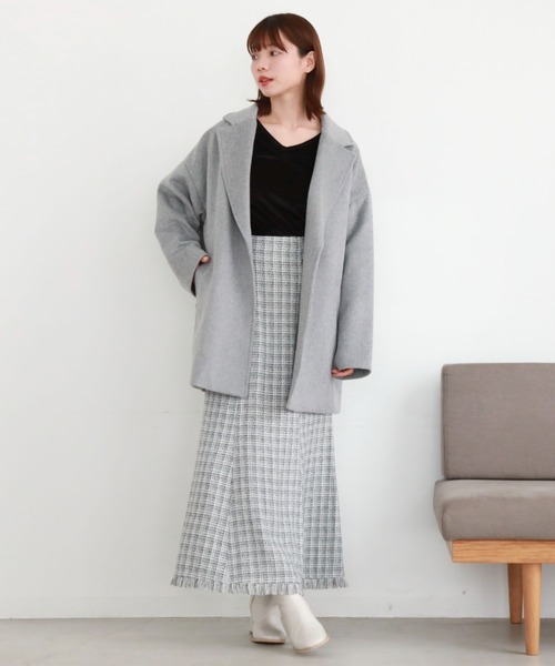 archives（アルシーヴ）の「ツイードフリンジマーメイドスカート（スカート・レディース・チャコールグレー/アイボリー/ブラック・MEDIUM）」の11枚目の写真