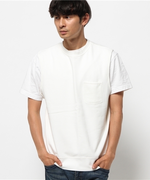 OUTLET（アウトレット）の「【Ciaopanic】裏毛カットオフベスト（ベスト・メンズ・ホワイト/グレー・LARGE/MEDIUM）」の2枚目の写真