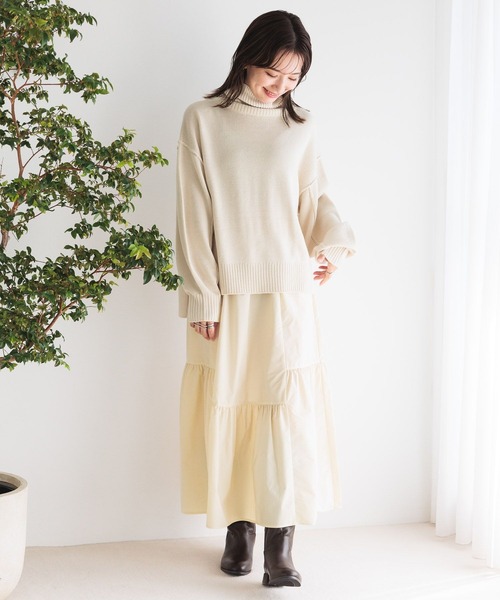 LEPSIM（レプシィム）の「7ゲージタートルプルオーバー　183616（ニット/セーター・レディース・アイボリー/ダークブラウン/ライトブルー/ブラック/レッド・FREE）」の8枚目の写真