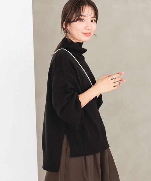 LEPSIM（レプシィム）の「7ゲージタートルプルオーバー　183616（ニット/セーター・レディース・アイボリー/ダークブラウン/ライトブルー/ブラック/レッド・FREE）」の15枚目の写真