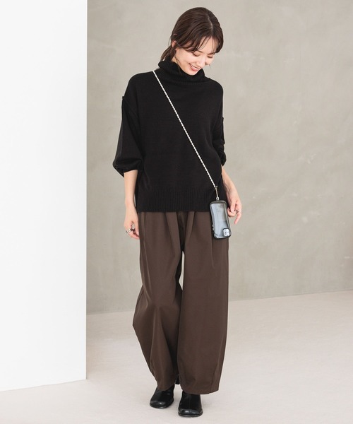 LEPSIM（レプシィム）の「7ゲージタートルプルオーバー　183616（ニット/セーター・レディース・アイボリー/ダークブラウン/ライトブルー/ブラック/レッド・FREE）」の16枚目の写真