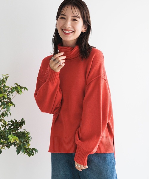 LEPSIM（レプシィム）の「7ゲージタートルプルオーバー　183616（ニット/セーター・レディース・アイボリー/ダークブラウン/ライトブルー/ブラック/レッド・FREE）」の20枚目の写真