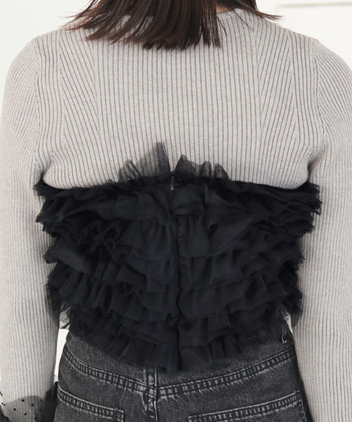 DONOBAN（ドノバン）の「チュールビスチェ（ベスト・レディース・ブラック/グレー/ベージュ・F）」の20枚目の写真