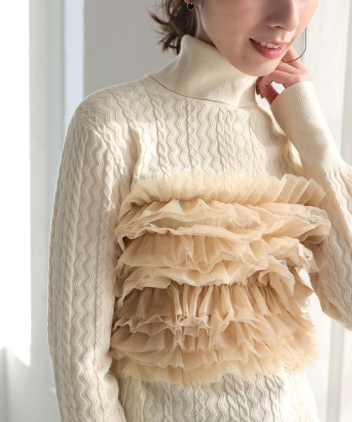 DONOBAN（ドノバン）の「チュールビスチェ（ベスト・レディース・ブラック/グレー/ベージュ・F）」の15枚目の写真