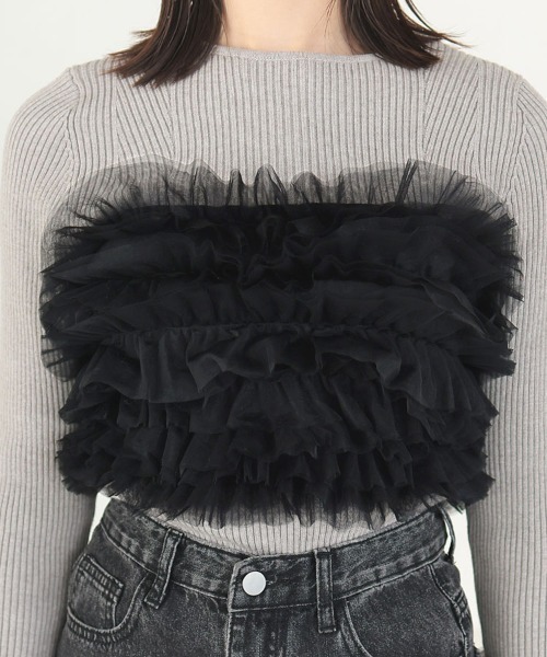 DONOBAN（ドノバン）の「チュールビスチェ（ベスト・レディース・ブラック/グレー/ベージュ・F）」の18枚目の写真