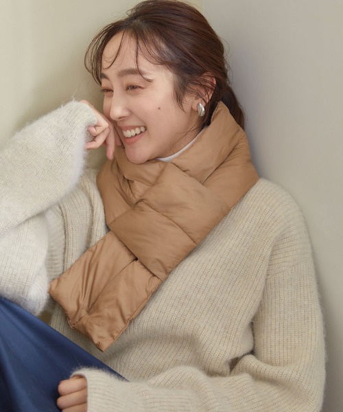 温活本舗】中綿キルトマフラー（マフラー）｜cross marche（クロス