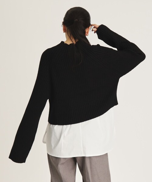 OPAQUE.CLIP(オペークドットクリップ)の「◆≪ヒルナンデス!で紹介≫ ツインセット/ミドルゲージショートニット×タンクトップ【洗濯機洗い可】(その他トップス・レディース・ブラック/オレンジ/グレー・36/38/40/42)」の7枚目の写真