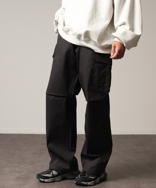 HOUSTON（ヒューストン）の「【HOUSTON/ヒューストン】RIPSTOP BDU PANTS/リップストップ BDUパンツ（カーゴパンツ・メンズ・オリーブドラブ/カーキ/ブラック・S/M/L/XL）」の5枚目の写真