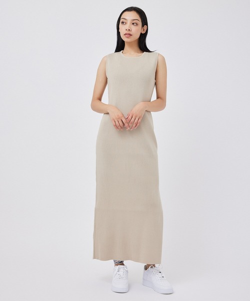 NERGY（ナージー）の「スポンジニットリブワンピース（ワンピース・レディース・ラベンダー/スミクロ/ベージュ/ライトグレー・FREE）」の20枚目の写真