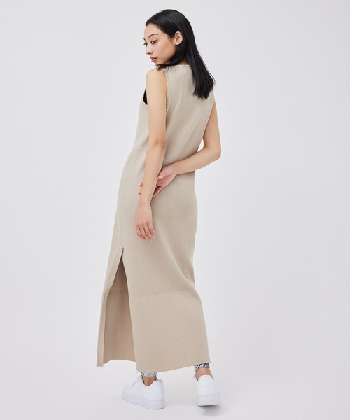 NERGY（ナージー）の「スポンジニットリブワンピース（ワンピース・レディース・ラベンダー/スミクロ/ベージュ/ライトグレー・FREE）」の21枚目の写真