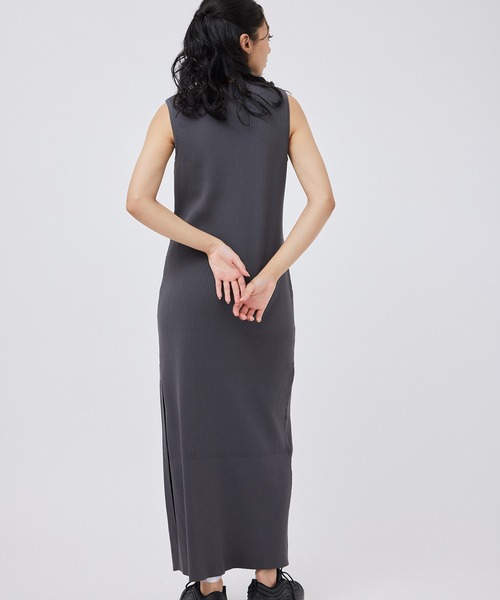 NERGY（ナージー）の「スポンジニットリブワンピース（ワンピース・レディース・ラベンダー/スミクロ/ベージュ/ライトグレー・FREE）」の5枚目の写真