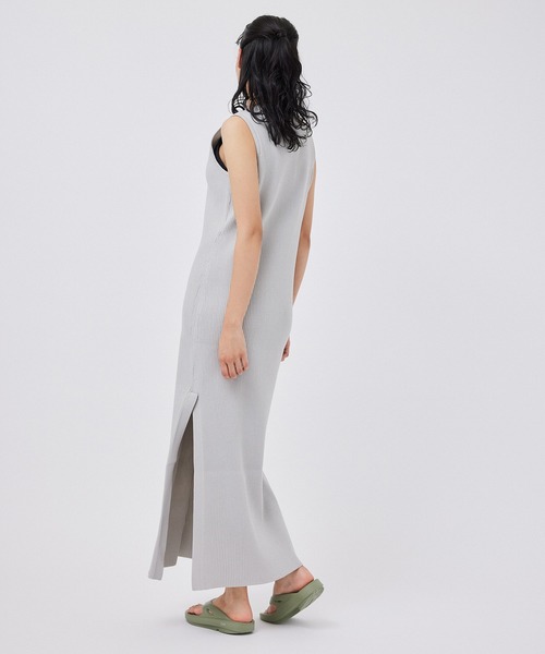 NERGY（ナージー）の「スポンジニットリブワンピース（ワンピース・レディース・ラベンダー/スミクロ/ベージュ/ライトグレー・FREE）」の15枚目の写真