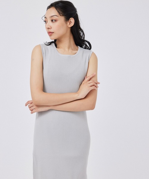 NERGY（ナージー）の「スポンジニットリブワンピース（ワンピース・レディース・ラベンダー/スミクロ/ベージュ/ライトグレー・FREE）」の16枚目の写真