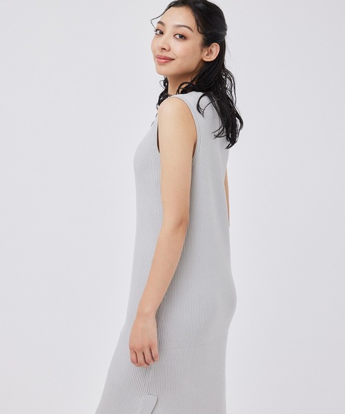 NERGY（ナージー）の「スポンジニットリブワンピース（ワンピース・レディース・ラベンダー/スミクロ/ベージュ/ライトグレー・FREE）」の17枚目の写真