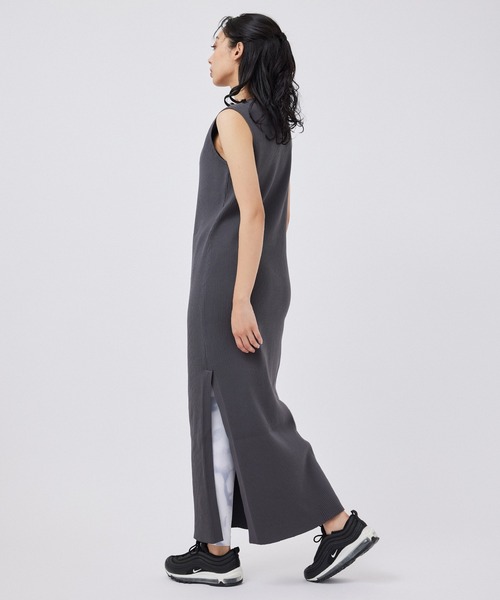 NERGY（ナージー）の「スポンジニットリブワンピース（ワンピース・レディース・ラベンダー/スミクロ/ベージュ/ライトグレー・FREE）」の10枚目の写真