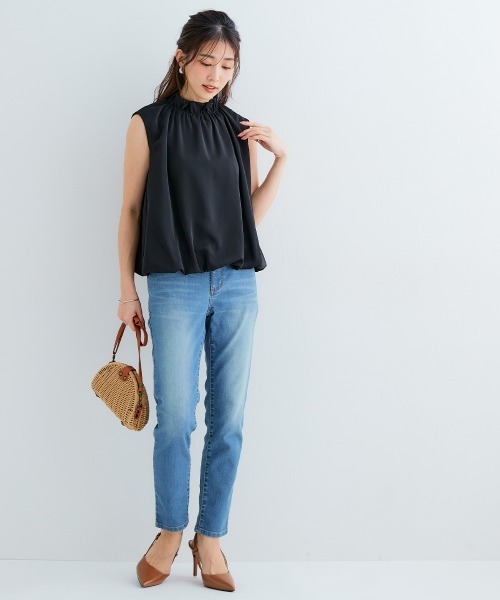毎日履きたくなる可愛さ♡【CHANEL】デニムパンツ 小さいサイズ ゆるフィットデニムパンツ ストレッチジーンズ 低