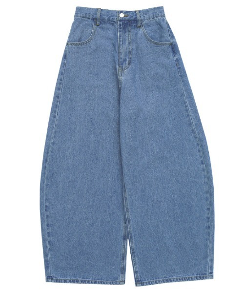 select MOCA（セレクトモカ）の「カーブワイドデニムパンツ（デニム