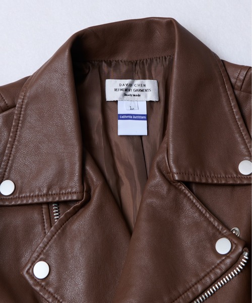 CALIFORNIA OUTFITTERS(カリフォルニア アウトフィッターズ)の「2-9E69 PUレザー ダブル ライダース ジャケット 【CALIFORNIA OUTFITTERS(カリフォルニア アウトフィッターズ) -】(ライダースジャケット・メンズ・ブルー/ブラウン/ブラック/カーキ/アイボリー・M/XL/L)」の8枚目の写真