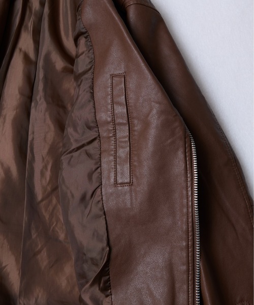 CALIFORNIA OUTFITTERS(カリフォルニア アウトフィッターズ)の「2-9E69 PUレザー ダブル ライダース ジャケット 【CALIFORNIA OUTFITTERS(カリフォルニア アウトフィッターズ) -】(ライダースジャケット・メンズ・ブルー/ブラウン/ブラック/カーキ/アイボリー・M/XL/L)」の13枚目の写真