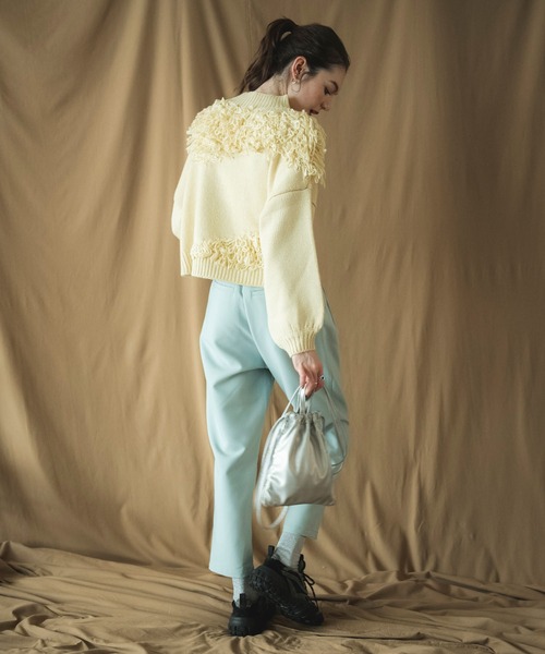 COMMRE（コムル）の「ループニットプルオーバー（ニット/セーター・レディース・ブラウン/ピンク/アイボリー・FREE）」の11枚目の写真