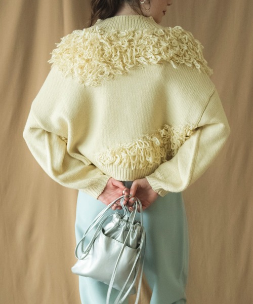 COMMRE（コムル）の「ループニットプルオーバー（ニット/セーター・レディース・ブラウン/ピンク/アイボリー・FREE）」の14枚目の写真