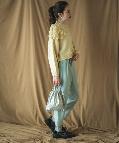 COMMRE（コムル）の「ループニットプルオーバー（ニット/セーター・レディース・ブラウン/ピンク/アイボリー・FREE）」の10枚目の写真