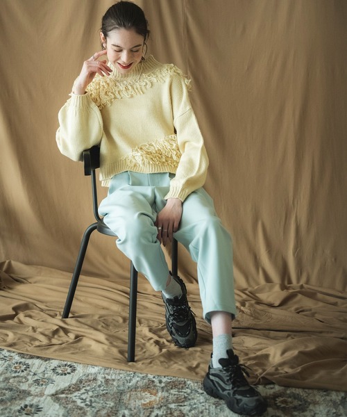 COMMRE（コムル）の「ループニットプルオーバー（ニット/セーター・レディース・ブラウン/ピンク/アイボリー・FREE）」の15枚目の写真