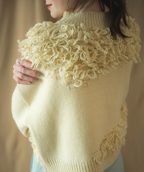 COMMRE（コムル）の「ループニットプルオーバー（ニット/セーター・レディース・ブラウン/ピンク/アイボリー・FREE）」の16枚目の写真