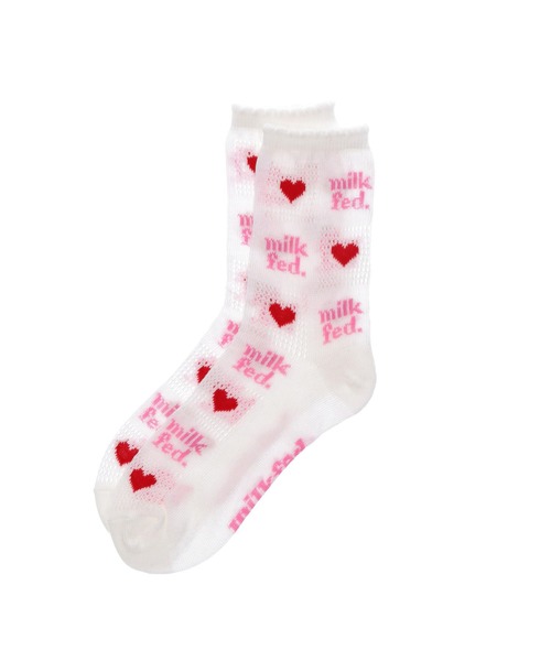 MILKFED.（ミルクフェド）の「BLOCK LOGO SOCKS（ソックス/靴下・レディース・ホワイト/ブラック/ブルー/オレンジ・ONE SIZE）」の2枚目の写真