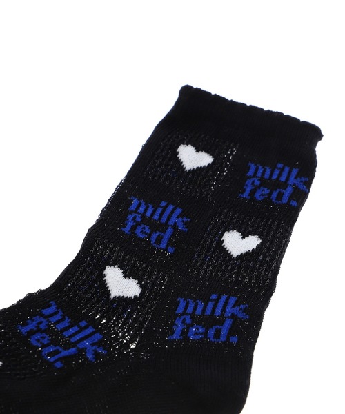 MILKFED.（ミルクフェド）の「BLOCK LOGO SOCKS（ソックス/靴下・レディース・ホワイト/ブラック/ブルー/オレンジ・ONE SIZE）」の8枚目の写真