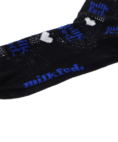 MILKFED.（ミルクフェド）の「BLOCK LOGO SOCKS（ソックス/靴下・レディース・ホワイト/ブラック/ブルー/オレンジ・ONE SIZE）」の9枚目の写真