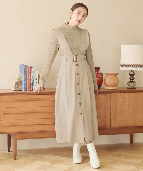 mysty woman（ミスティウーマン）の「シャーリングハイネックプルオーバー　997010（Tシャツ/カットソー・レディース・アイボリー/ブラック/ライトベージュ・FREE）」の6枚目の写真