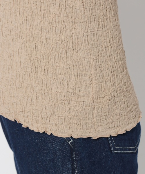 mysty woman（ミスティウーマン）の「シャーリングハイネックプルオーバー　997010（Tシャツ/カットソー・レディース・アイボリー/ブラック/ライトベージュ・FREE）」の20枚目の写真