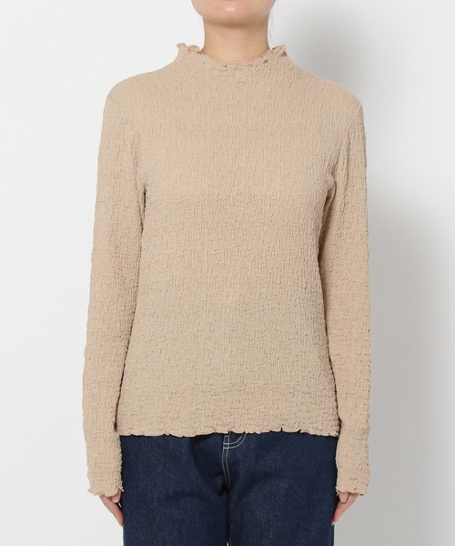 mysty woman（ミスティウーマン）の「シャーリングハイネックプルオーバー　997010（Tシャツ/カットソー・レディース・アイボリー/ブラック/ライトベージュ・FREE）」の13枚目の写真