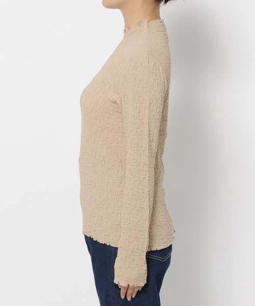 mysty woman（ミスティウーマン）の「シャーリングハイネックプルオーバー　997010（Tシャツ/カットソー・レディース・アイボリー/ブラック/ライトベージュ・FREE）」の14枚目の写真