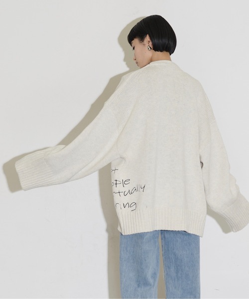2/2 こん　手刺繍　ホワイトローズ　レッスンバッグ等セット　カーディガン COLLETTE KNIT CARDIGAN / コンゲススロイド キッズ ニット