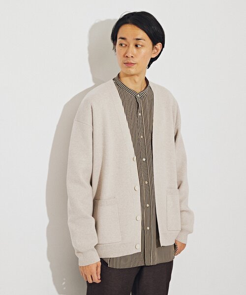 EDIFICE(エディフィス)の「コットン/カシミヤ スムースニット Vネックカーディガン(カーディガン/ボレロ・メンズ・ライトグレー/ブラウン/ブラック/ピンク/ブルー系その他・SMALL/MEDIUM/LARGE)」の11枚目の写真