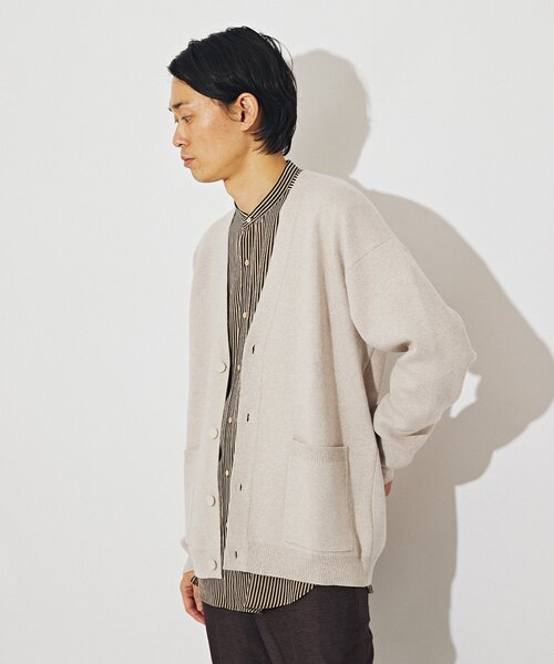 EDIFICE(エディフィス)の「コットン/カシミヤ スムースニット Vネックカーディガン(カーディガン/ボレロ・メンズ・ライトグレー/ブラウン/ブラック/ピンク/ブルー系その他・SMALL/MEDIUM/LARGE)」の13枚目の写真