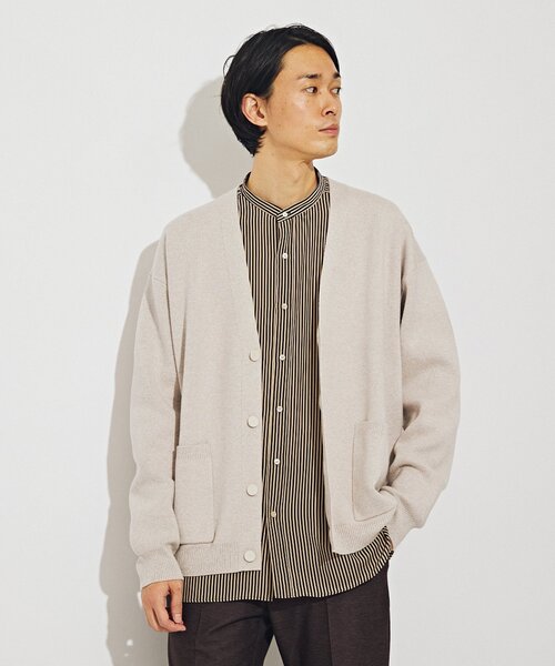 EDIFICE(エディフィス)の「コットン/カシミヤ スムースニット Vネックカーディガン(カーディガン/ボレロ・メンズ・ライトグレー/ブラウン/ブラック/ピンク/ブルー系その他・SMALL/MEDIUM/LARGE)」の14枚目の写真