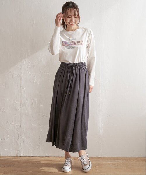 ikka(イッカ)の「プリントロンT(Tシャツ/カットソー・レディース・ホワイト/オフホワイト/ブラック・S/M/L)」の19枚目の写真