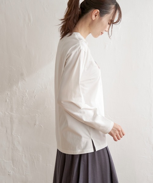 ikka(イッカ)の「プリントロンT(Tシャツ/カットソー・レディース・ホワイト/オフホワイト/ブラック・S/M/L)」の4枚目の写真