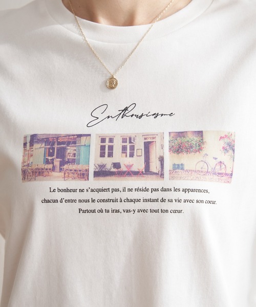 ikka(イッカ)の「プリントロンT(Tシャツ/カットソー・レディース・ホワイト/オフホワイト/ブラック・S/M/L)」の7枚目の写真