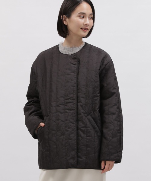 LAKOLE（ラコレ）の「ジャガードキルトジャケット / 995382（ブルゾン・レディース・ブラック/オリーブ・SMALL/MEDIUM）」の2枚目の写真