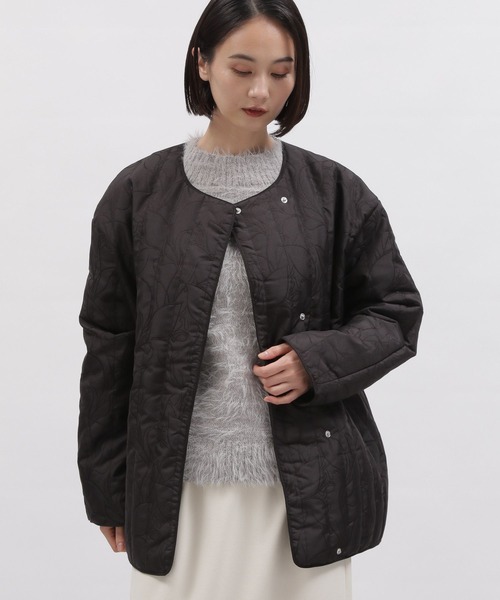 LAKOLE（ラコレ）の「ジャガードキルトジャケット / 995382（ブルゾン・レディース・ブラック/オリーブ・SMALL/MEDIUM）」の6枚目の写真