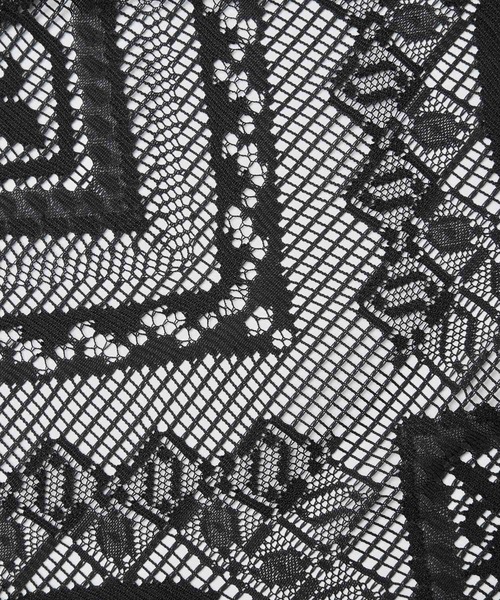 SALON adam et rope'（サロン アダム エ ロペ）の「スカラップレースジャケット/ガウン カーディガン（ノーカラージャケット・レディース・ブラック/オフホワイト・FREE）」の21枚目の写真