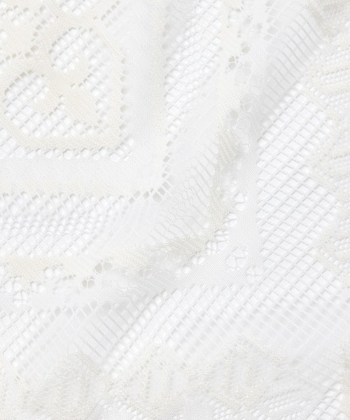 SALON adam et rope'（サロン アダム エ ロペ）の「スカラップレースジャケット/ガウン カーディガン（ノーカラージャケット・レディース・ブラック/オフホワイト・FREE）」の22枚目の写真